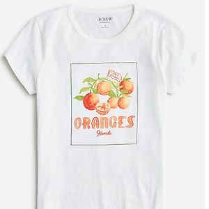 J. Crew Shrunken Orange Graphic T-shirt. Size Medium.